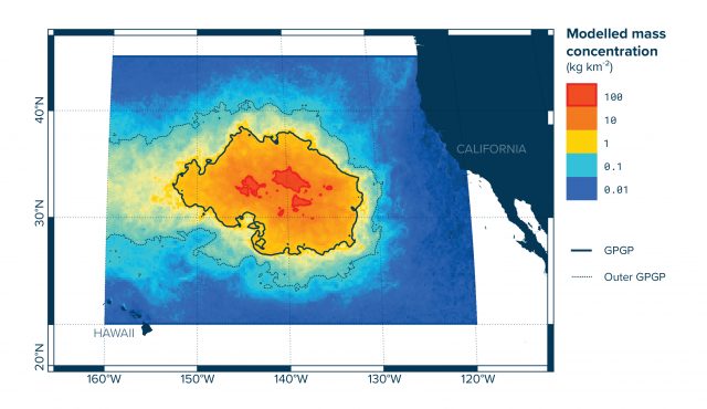 the ocean cleanup modelled mass plastic concentrations