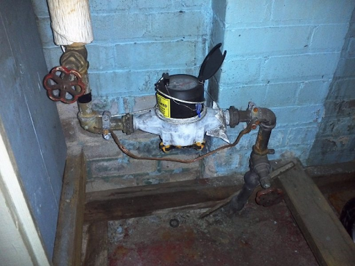 Water meter in basement